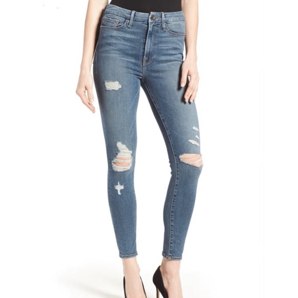 good american distressed jeans